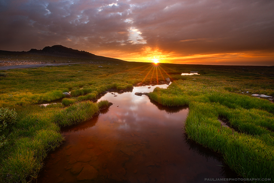 Glorious Sunset at Summit Lake on Mount Evans